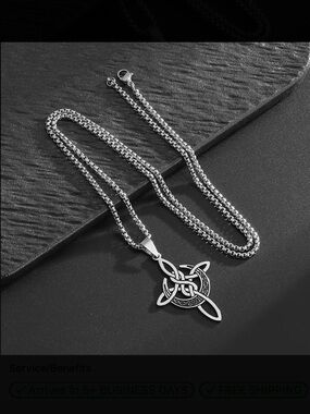 ⭐️ Celtic Knot Cross Pendant Necklace - Classic Stainless Steel